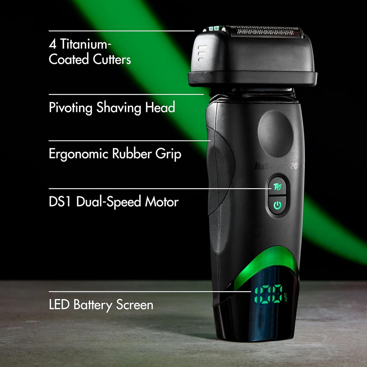 BaBylissPRO® x Tomb45® Wireless Charging Double-Foil Shaver