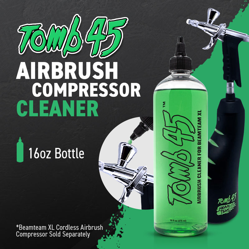 Airbrush Compressor, Tomb 45 No Drip Onyx Black, and 888 Airbrush Machine  Cleaner Kit